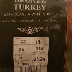 Will a 6kg turkey be enough for two people